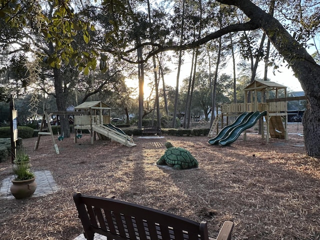 view of community jungle gym