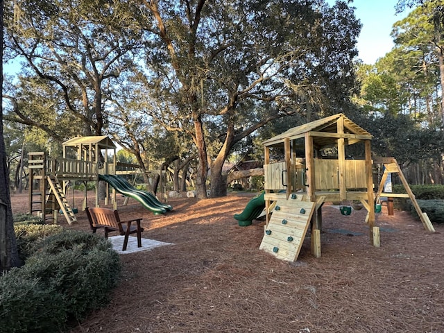 view of jungle gym