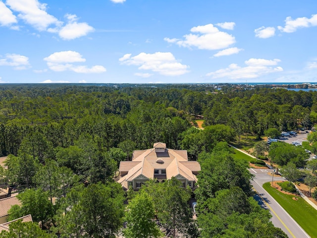 aerial view with a forest view