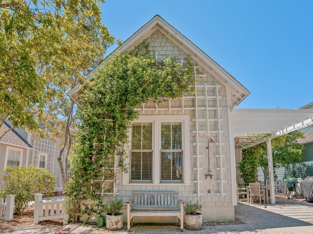 253 Salt Box Ln, Watersound, FL 32461 - exterior space featuring a patio area and a pergola