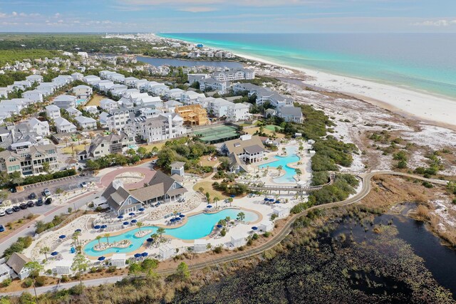 253 Salt Box Ln, Watersound, FL 32461 - aerial view of property and surrounding area featuring expansive coastline and a pool area