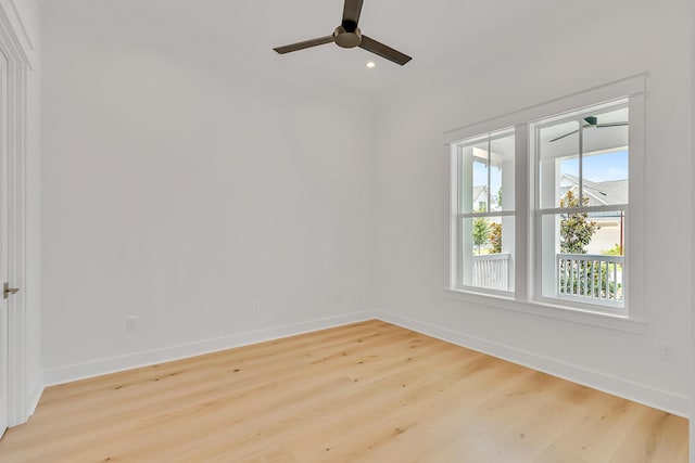203 E Firethorn Cir Lot 24, Watersound, FL 32461 - empty room with ceiling fan, light wood-type flooring, and recessed lighting
