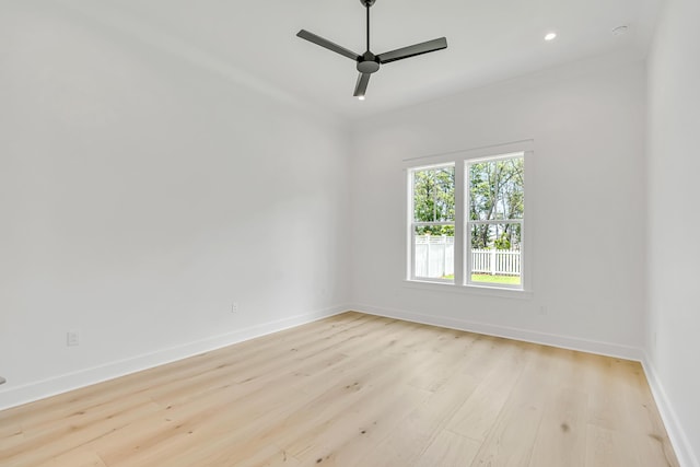 203 E Firethorn Cir Lot 24, Watersound, FL 32461 - empty room featuring light wood-style flooring, ceiling fan, and recessed lighting