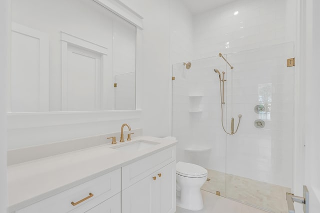203 E Firethorn Cir Lot 24, Watersound, FL 32461 - bathroom with a stall shower and vanity