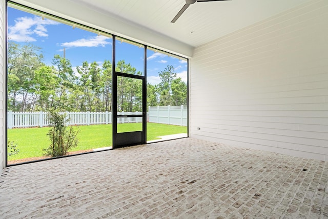 203 E Firethorn Cir Lot 24, Watersound, FL 32461 - unfurnished sunroom with ceiling fan