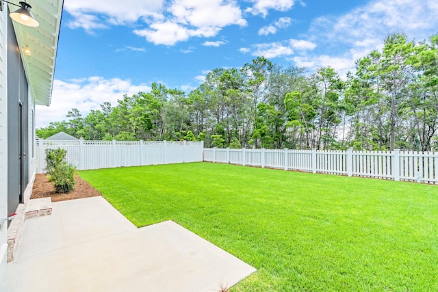 203 E Firethorn Cir Lot 24, Watersound, FL 32461 - fenced backyard with a patio and view of wooded area