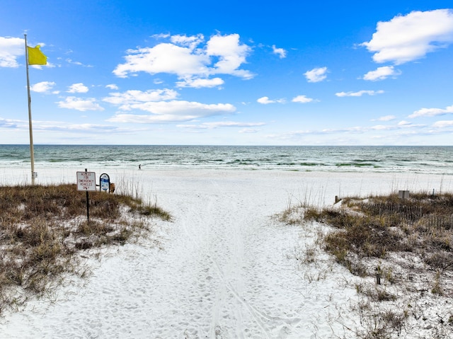 property view of water with a view of the beach