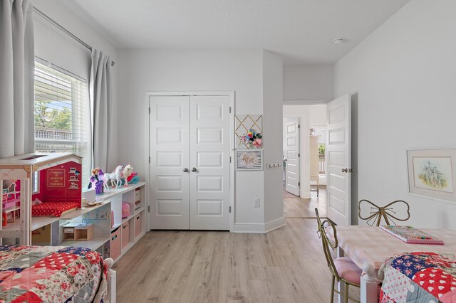 24 Palmer Ln, Santa Rosa Beach, FL 32459 - bedroom with light wood finished floors and a closet