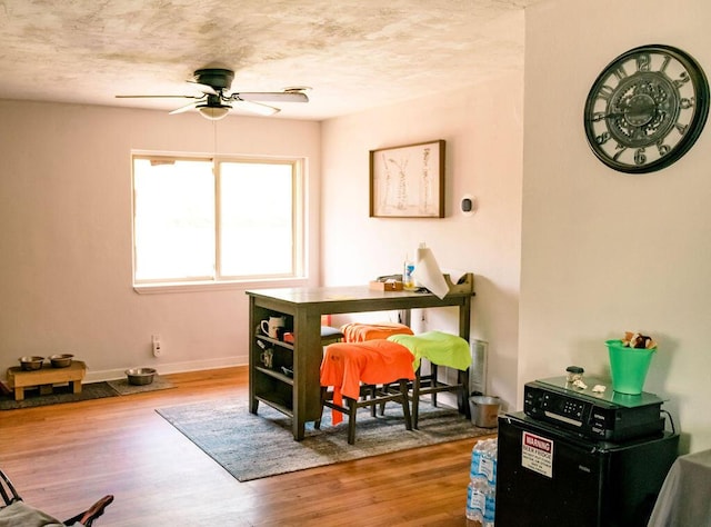 306 N 58th Ave, Pensacola, FL 32506 - dining room with baseboards, a ceiling fan, visible vents, and wood finished floors