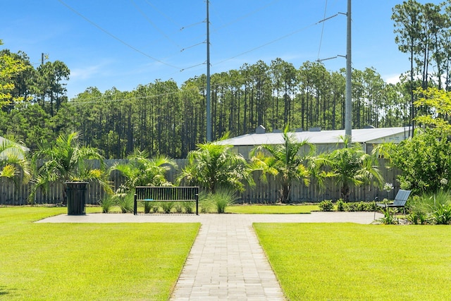 213 N Wells St, Panama City Beach, FL 32413 - view of property's community featuring a lawn and fence
