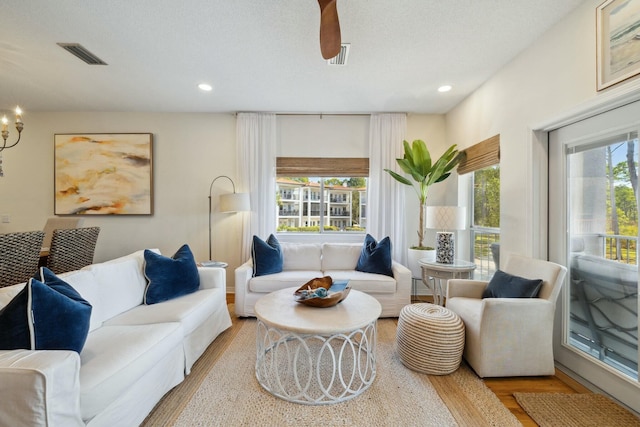 10 Mar A Lago Blvd # 14, Santa Rosa Beach, FL 32459 - living room featuring recessed lighting, wood finished floors, and visible vents