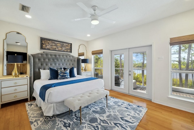 10 Mar A Lago Blvd # 14, Santa Rosa Beach, FL 32459 - bedroom featuring visible vents, multiple windows, french doors, and access to exterior