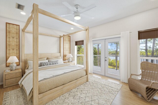 10 Mar A Lago Blvd # 14, Santa Rosa Beach, FL 32459 - bedroom with access to outside, visible vents, multiple windows, and french doors