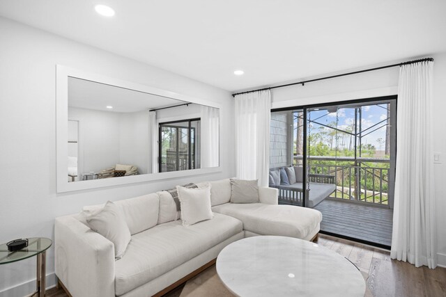 8980 Heron Walk Dr # 8980, Miramar Beach, FL 32550 - living area featuring recessed lighting and wood finished floors