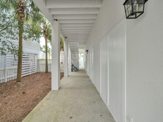 view of patio with fence