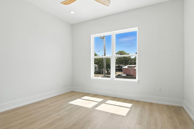 162 Casting Lake Rd, Miramar Beach, FL 32550 - empty room featuring light wood-style flooring, ceiling fan, and recessed lighting
