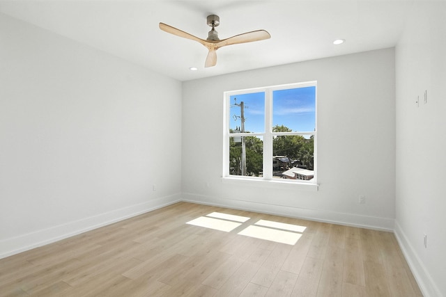 162 Casting Lake Rd, Miramar Beach, FL 32550 - spare room with light wood-style flooring, recessed lighting, and a ceiling fan