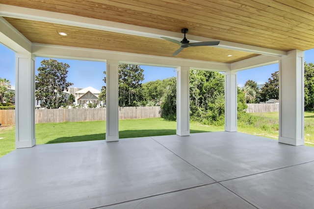 162 Casting Lake Rd, Miramar Beach, FL 32550 - fenced backyard featuring a ceiling fan and a patio