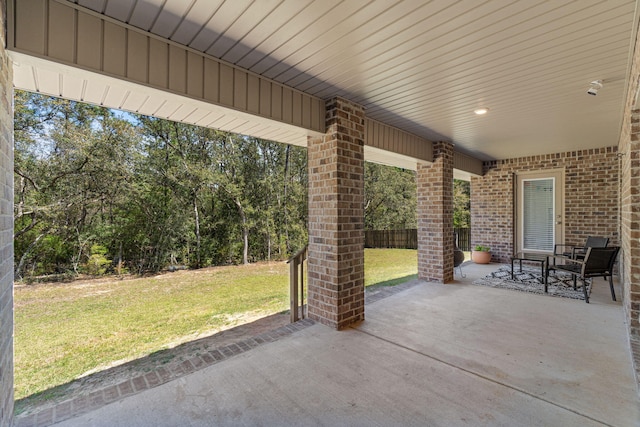 view of patio / terrace with fence