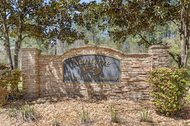 view of community sign