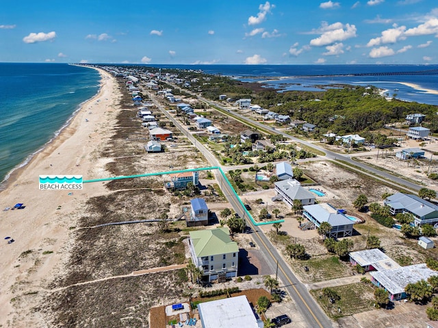 617 E E Gorrie Dr, Saint George Island, FL 32328 - birds eye view of property with a water view and a view of the beach