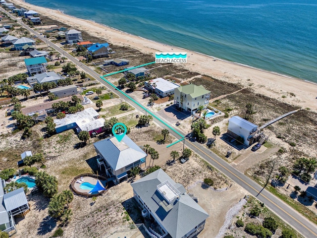 617 E E Gorrie Dr, Saint George Island, FL 32328 - birds eye view of property with a view of the beach and a water view