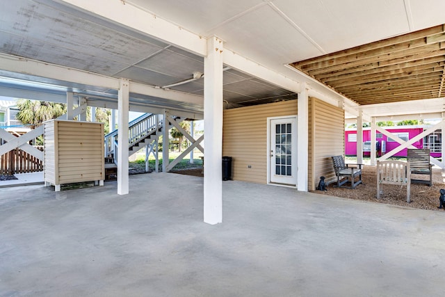 617 E E Gorrie Dr, Saint George Island, FL 32328 - view of patio / terrace featuring stairs