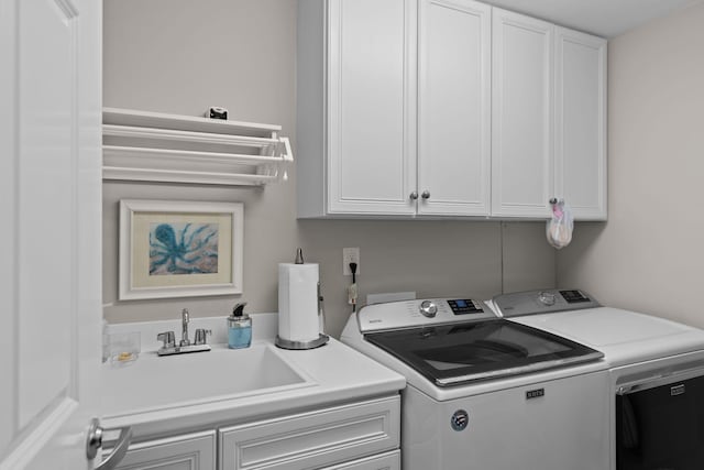 1 Beach Club Dr Unit 1205, Miramar Beach, FL 32550 - laundry room featuring cabinet space and separate washer and dryer