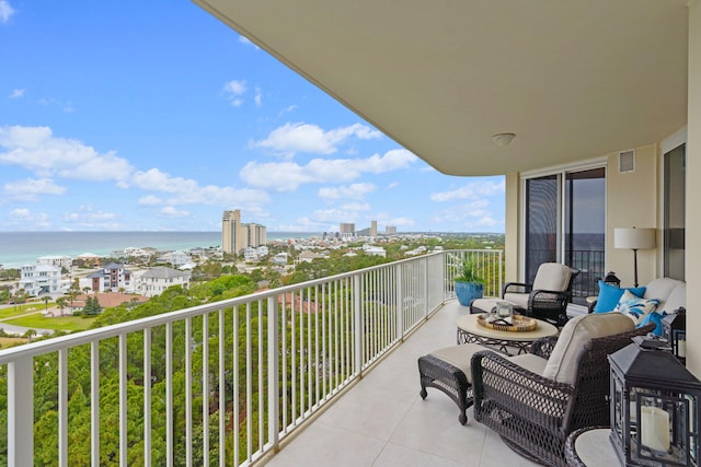 1 Beach Club Dr Unit 1205, Miramar Beach, FL 32550 - balcony with a water view and a view of city