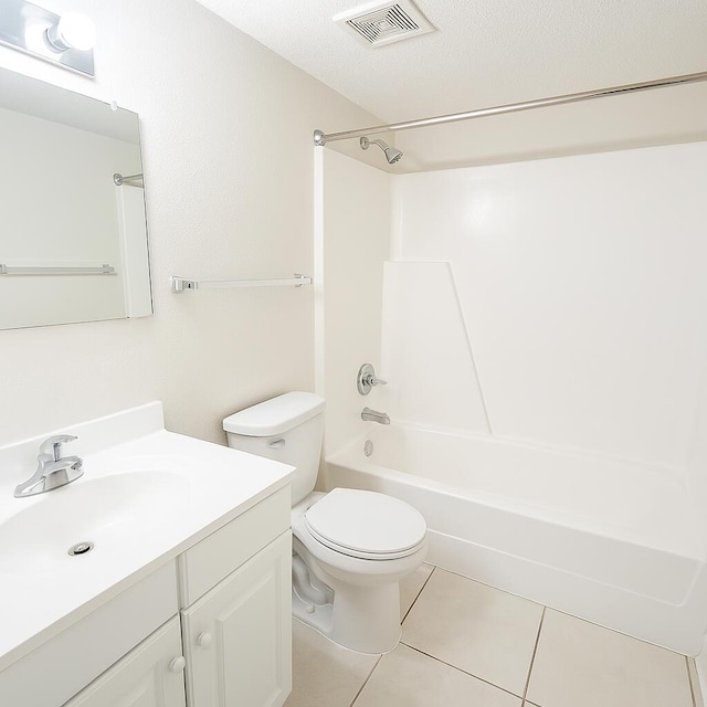 101 Old Ferry Rd Unit 5A, Shalimar, FL 32579 - bathroom with tile patterned floors, toilet, vanity, shower / bathtub combination, and visible vents