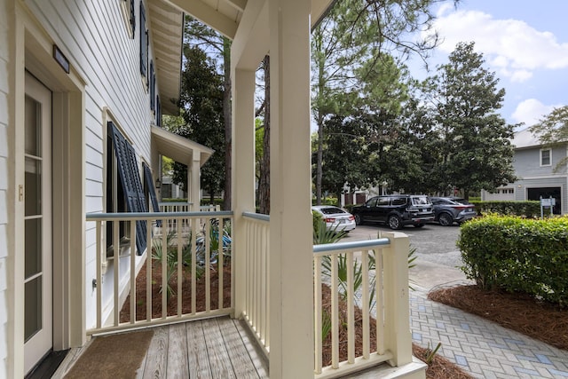 balcony with a porch