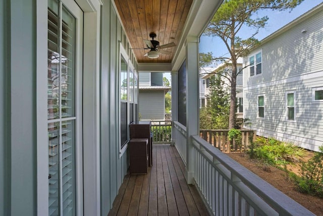 wooden terrace with a porch