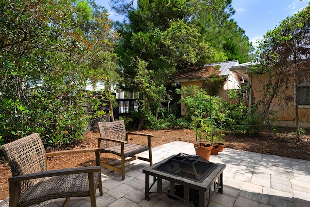 view of patio with fence