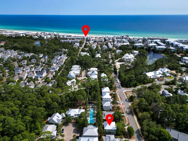 161 Lakewood Dr, Santa Rosa Beach, FL 32459 - aerial view of property and surrounding area with unending shoreline and nearby suburban area