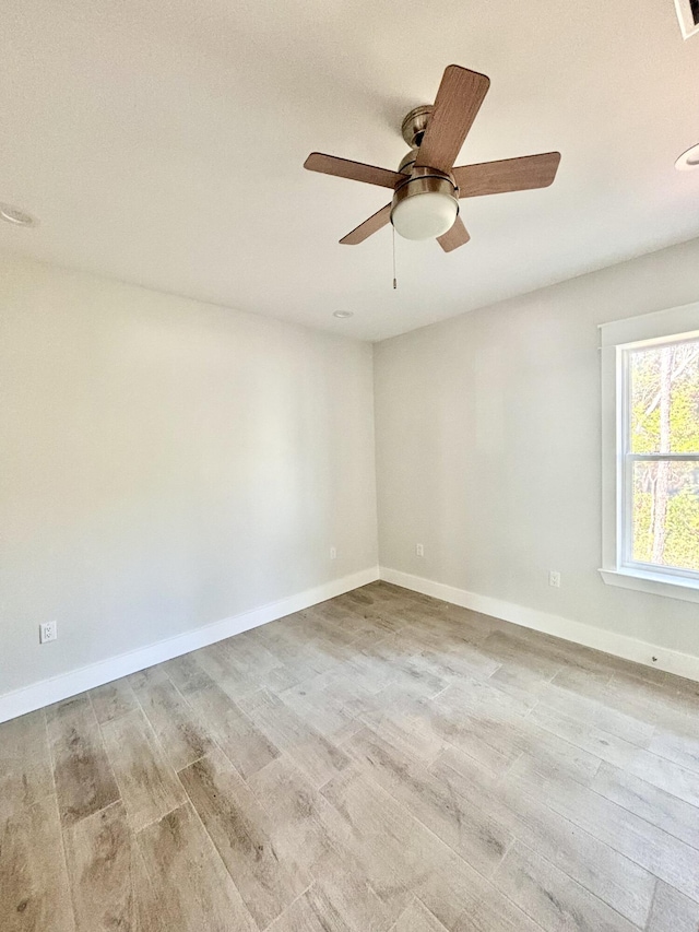 LOT11 E Georgie Pt, Washington, FL 32459 - unfurnished room featuring wood finished floors, ceiling fan, and baseboards