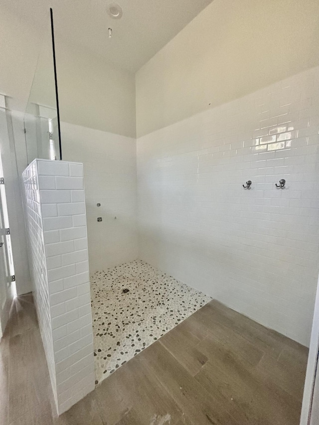 LOT11 E Georgie Pt, Washington, FL 32459 - full bathroom with wood finished floors and a tile shower