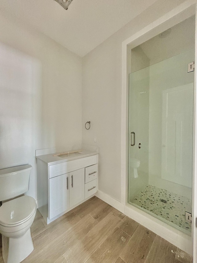 LOT11 E Georgie Pt, Washington, FL 32459 - full bath featuring toilet, wood finished floors, a stall shower, and vanity
