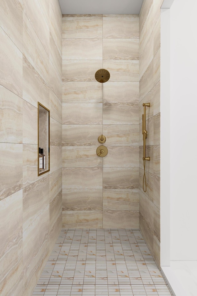full bathroom with a tile shower