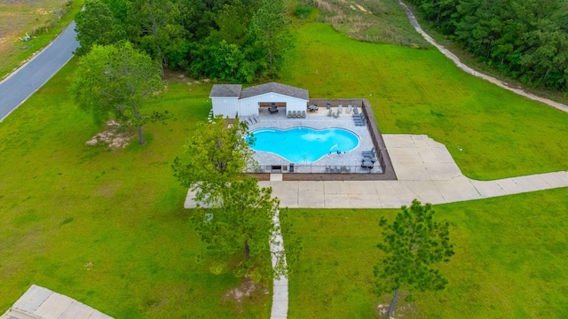3060 Brandon Dunes Ln, Laurel Hill, FL 32567 - aerial view of property and surrounding area with a pool area
