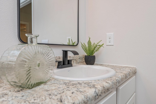 interior details with vanity