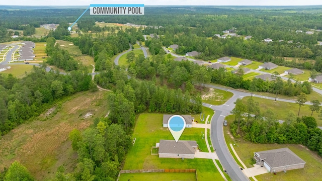 3060 Brandon Dunes Ln, Laurel Hill, FL 32567 - aerial overview of property's location with a heavily wooded area
