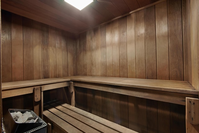 view of sauna