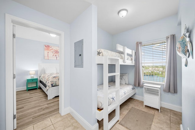 9860 S Thomas Dr Unit 501, Panama City Beach, FL 32408 - bedroom featuring electric panel and baseboards
