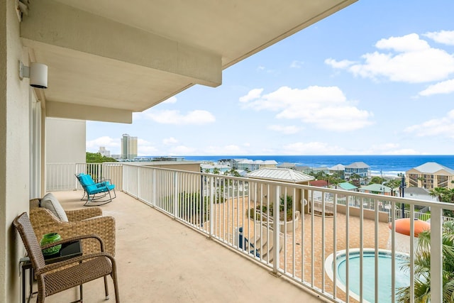 9860 S Thomas Dr Unit 501, Panama City Beach, FL 32408 - balcony with a water view