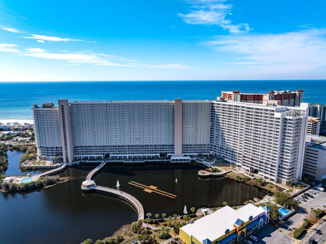 9860 S Thomas Dr Unit 501, Panama City Beach, FL 32408 - birds eye view of property with a water view