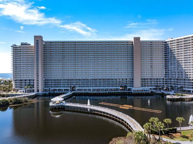 9860 S Thomas Dr Unit 501, Panama City Beach, FL 32408 - view of building exterior with a water view