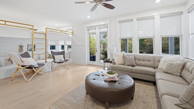 sunroom featuring french doors