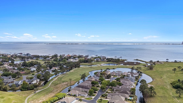 1124 Willowood Cir, Gulf Breeze, FL 32563 - birds eye view of property with a residential view, view of golf course, and a water view