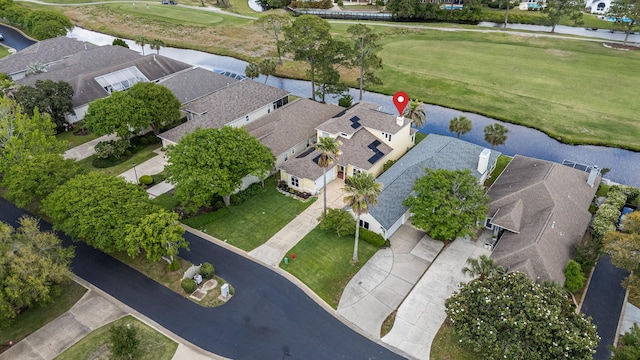 1124 Willowood Cir, Gulf Breeze, FL 32563 - bird's eye view with a water view, golf course view, and a residential view