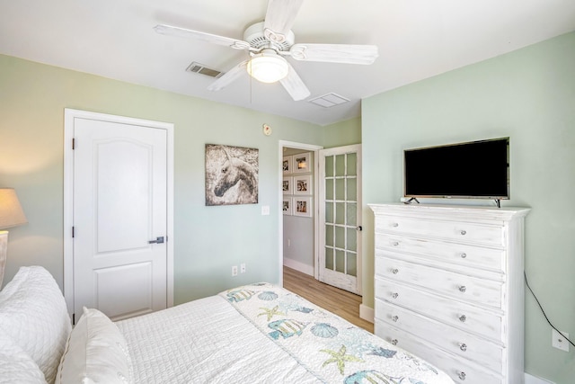 52 Secret Harbor Dr, Miramar Beach, FL 32550 - bedroom featuring light wood-type flooring, baseboards, and a ceiling fan